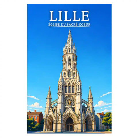 Affiche - Lille - Église du Sacré-Coeur - affiche lille