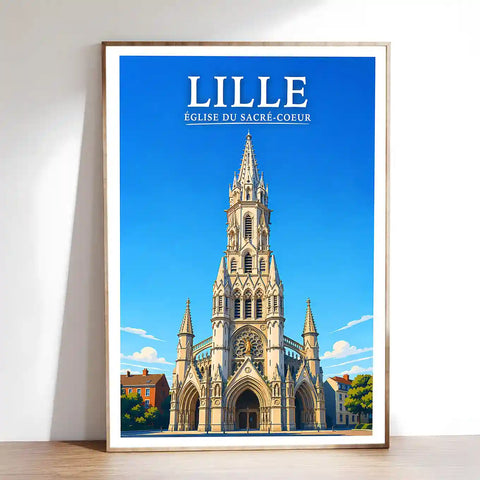 Affiche - Lille - Église du Sacré-Coeur - affiche lille