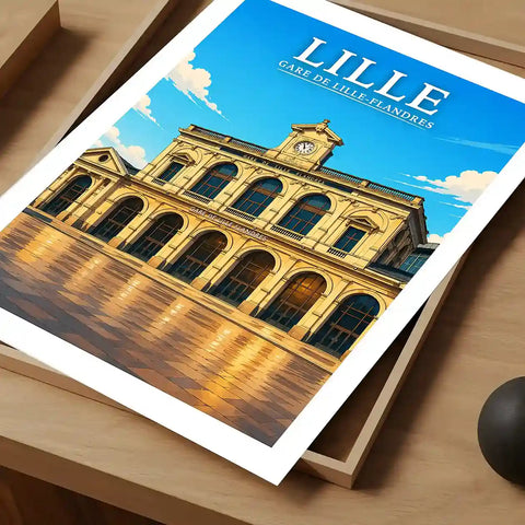 Affiche - Lille - Gare de Lille-Flandres - affiche lille