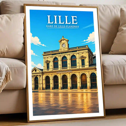 Affiche - Lille - Gare de Lille-Flandres - affiche lille