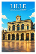 Affiche - Lille - Gare de Lille-Flandres - affiche lille