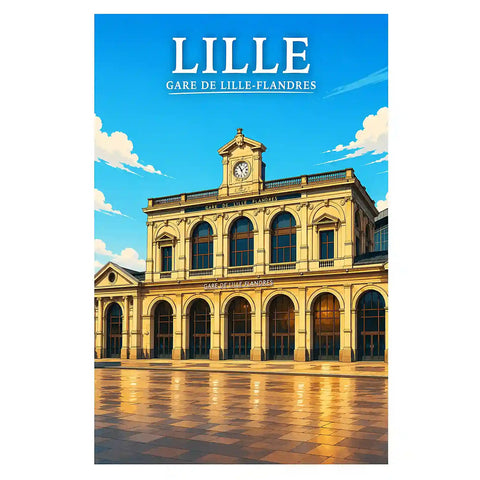Affiche - Lille - Gare de Lille-Flandres - affiche lille