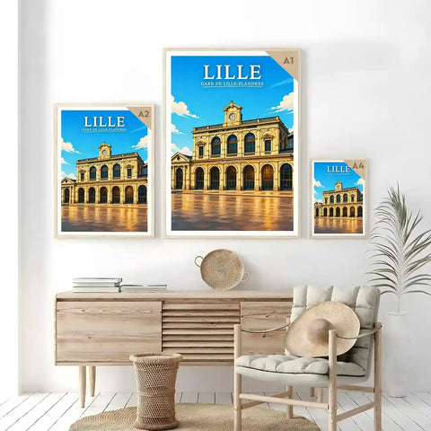 Affiche - Lille - Gare de Lille-Flandres - affiche lille