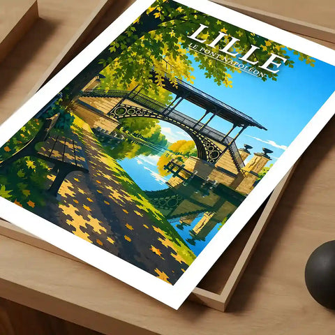 Affiche - Lille - Le Pont Napoléon - affiche lille