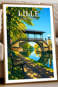Affiche - Lille - Le Pont Napoléon - affiche lille