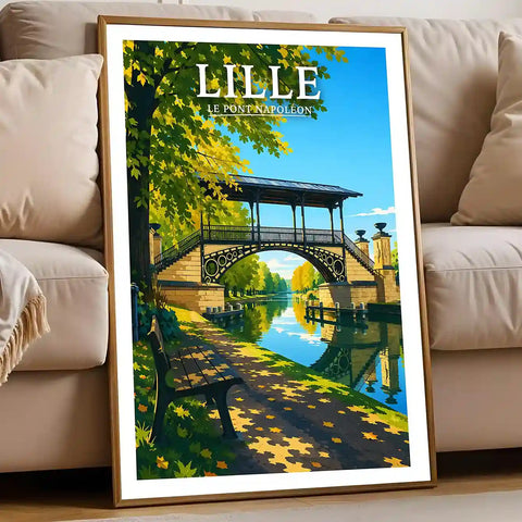 Affiche - Lille - Le Pont Napoléon - affiche lille