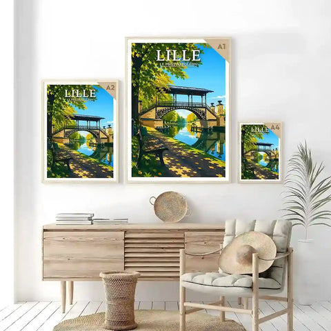 Affiche - Lille - Le Pont Napoléon - affiche lille
