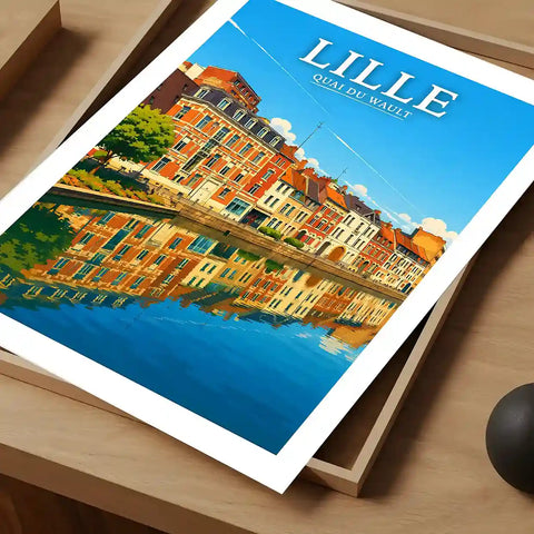 Affiche - Lille - Quai du Wault - affiche lille