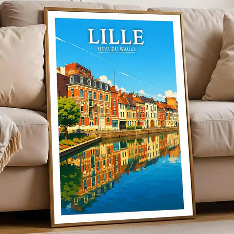 Affiche - Lille - Quai du Wault - affiche lille