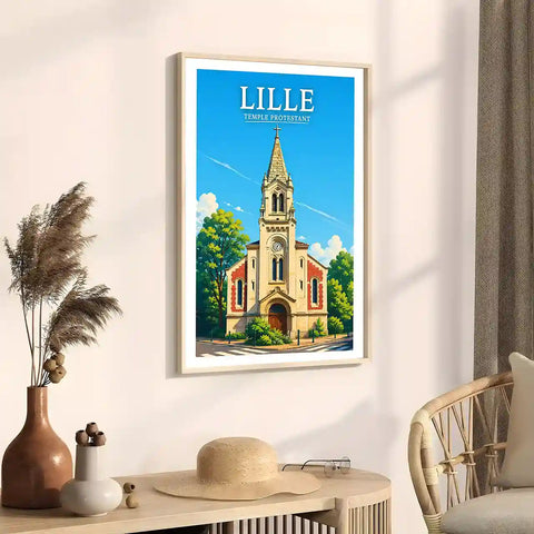 Affiche - Lille - Temple Protestant - affiche lille