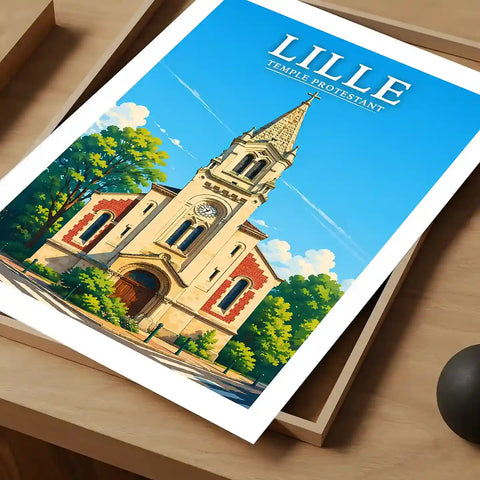 Affiche - Lille - Temple Protestant - affiche lille