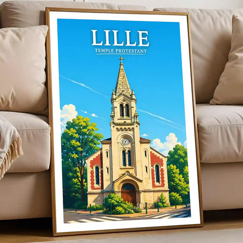 Affiche - Lille - Temple Protestant - affiche lille