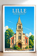 Affiche - Lille - Temple Protestant - affiche lille