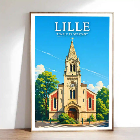 Affiche - Lille - Temple Protestant - affiche lille