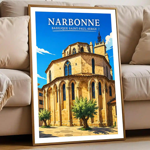 Affiche - Narbonne - Basilique Saint-Paul-Serge