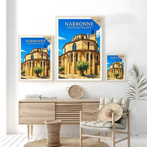 Affiche - Narbonne - Basilique Saint-Paul-Serge