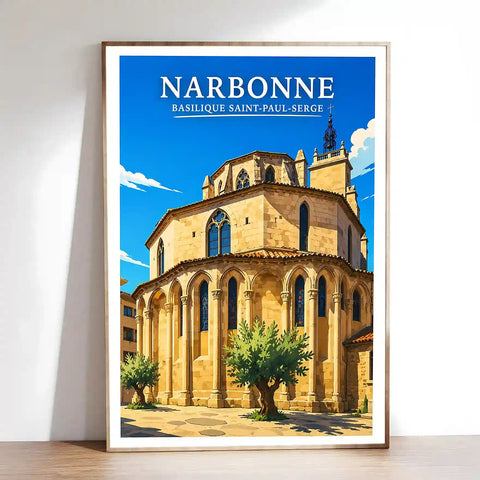 Affiche - Narbonne - Basilique Saint-Paul-Serge