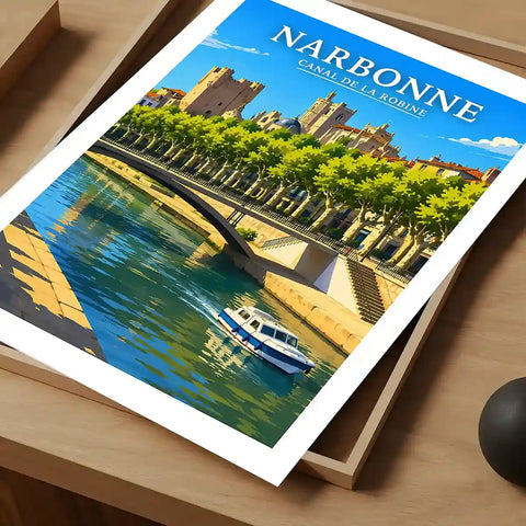 Affiche - Narbonne - Canal de la Robine - affiche narbonne