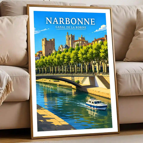 Affiche - Narbonne - Canal de la Robine - affiche narbonne