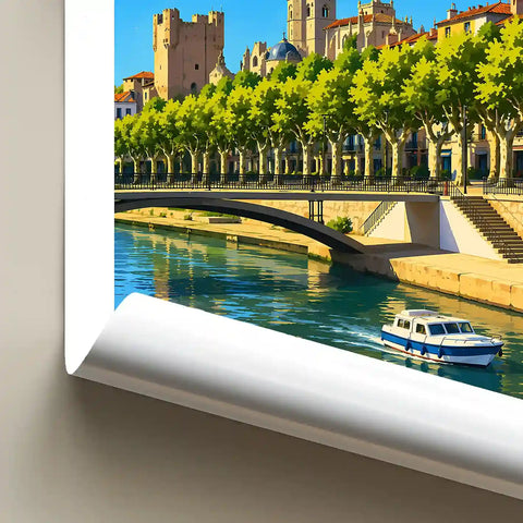 Affiche - Narbonne - Canal de la Robine - affiche narbonne