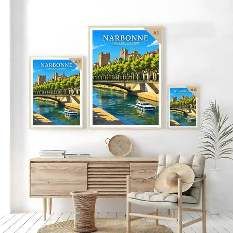 Affiche - Narbonne - Canal de la Robine - affiche narbonne