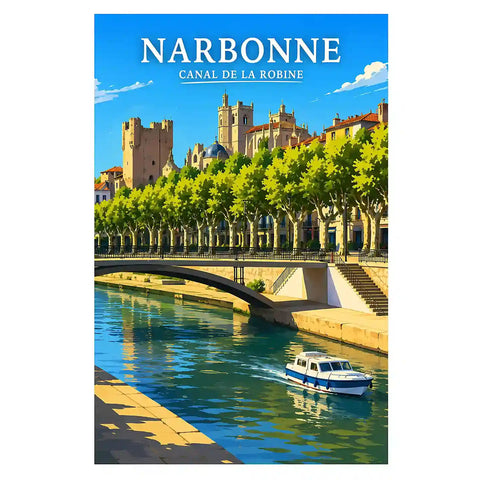Affiche - Narbonne - Canal de la Robine