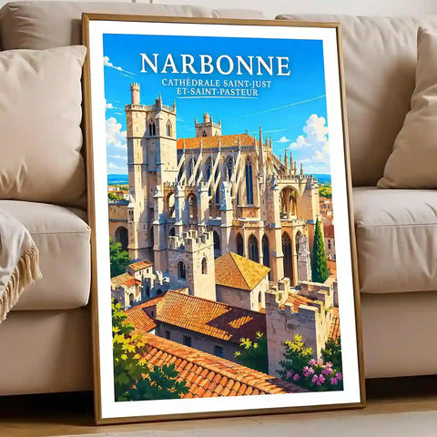 Affiche - Narbonne - Cathédrale Saint-Just et Saint-Pasteur