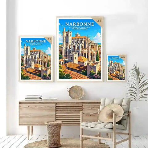 Affiche - Narbonne - Cathédrale Saint-Just et Saint-Pasteur