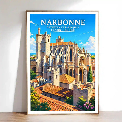 Affiche - Narbonne - Cathédrale Saint-Just et Saint-Pasteur
