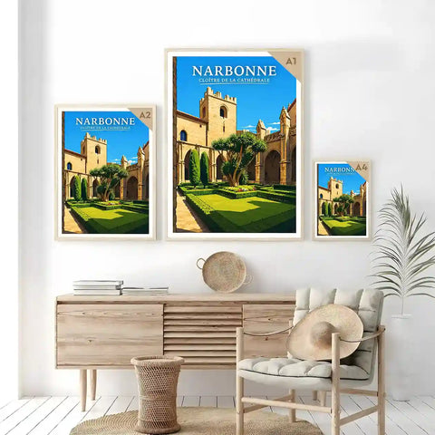 Affiche - Narbonne - Cloître de la Cathédrale - affiche narbonne