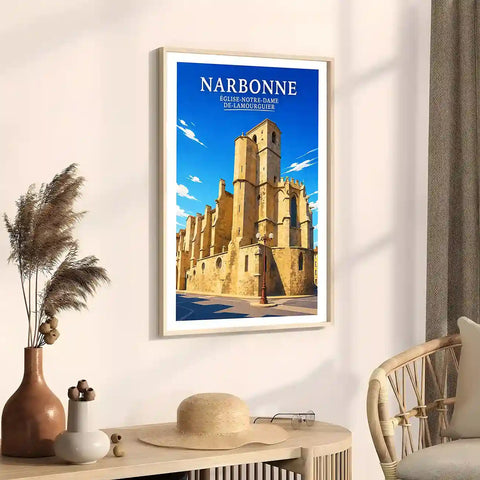 Affiche - Narbonne - Église Notre-Dame-de-Lamourguier - affiche narbonne