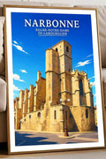 Affiche - Narbonne - Église Notre-Dame-de-Lamourguier - affiche narbonne