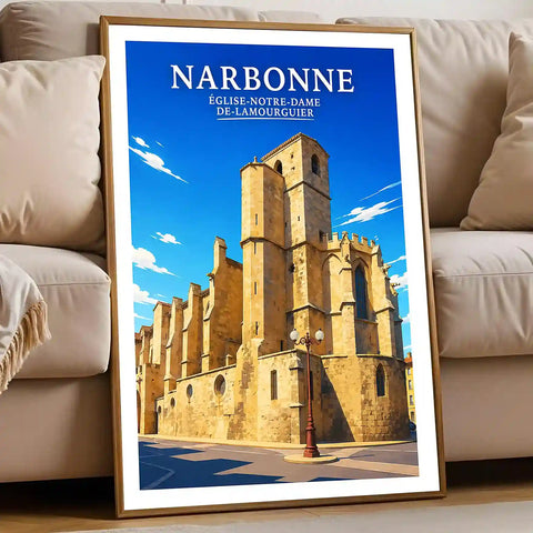 Affiche - Narbonne - Église Notre-Dame-de-Lamourguier - affiche narbonne