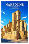 Affiche - Narbonne - Église Notre-Dame-de-Lamourguier - affiche narbonne