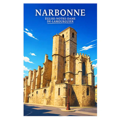 Affiche - Narbonne - Église Notre-Dame-de-Lamourguier