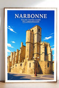Affiche - Narbonne - Église Notre-Dame-de-Lamourguier - affiche narbonne