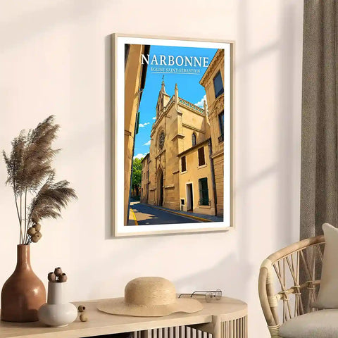 Affiche - Narbonne - Église Saint-Sébastien - affiche narbonne
