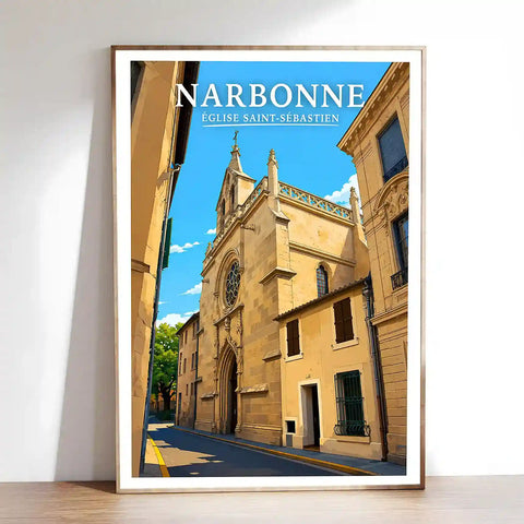 Affiche - Narbonne - Église Saint-Sébastien - affiche narbonne