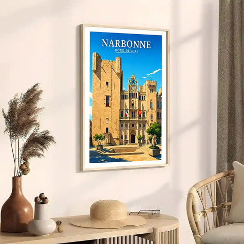 Affiche - Narbonne - Hôtel de Ville - affiche narbonne