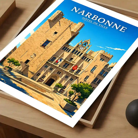 Affiche - Narbonne - Hôtel de Ville - affiche narbonne