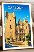 Affiche - Narbonne - Hôtel de Ville - affiche narbonne