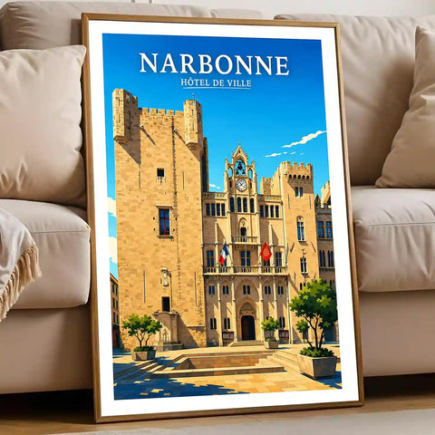 Affiche - Narbonne - Hôtel de Ville - affiche narbonne