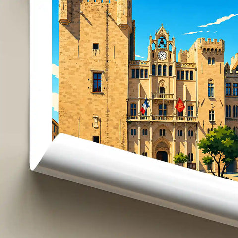 Affiche - Narbonne - Hôtel de Ville - affiche narbonne