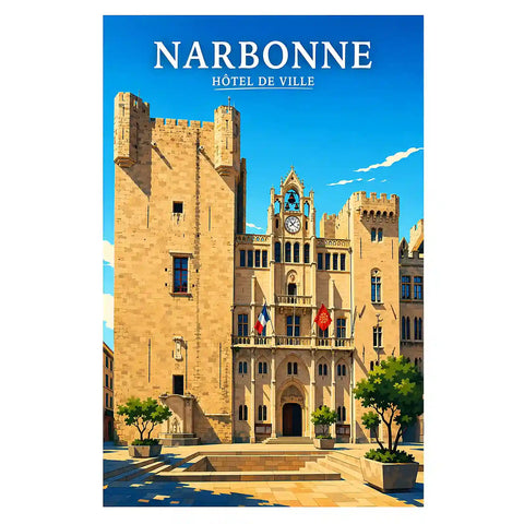 Affiche - Narbonne - Hôtel de Ville
