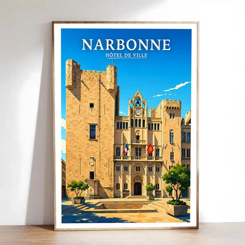 Affiche - Narbonne - Hôtel de Ville - affiche narbonne