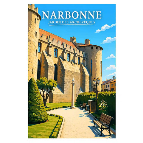 Affiche - Narbonne - Jardins des Archevêques