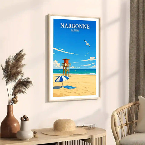 Affiche - Narbonne - La Plage