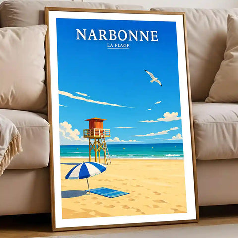 Affiche - Narbonne - La Plage