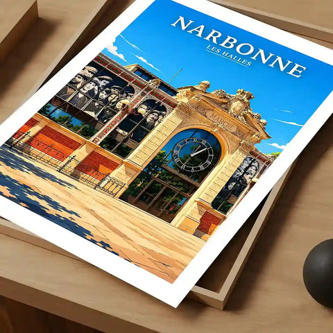 Affiche - Narbonne - Les Halles - affiche narbonne