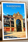 Affiche - Narbonne - Les Halles - affiche narbonne